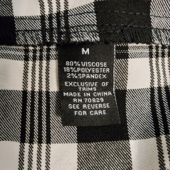 Rue 21 Plaid Print Black And White Long Sleeve Blazer Jacket Size M - Picture 8 of 9